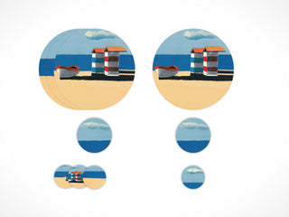 Set da 10 pezzi Tavola Completo · Ø35/15/10 cm · Spiaggia, mare