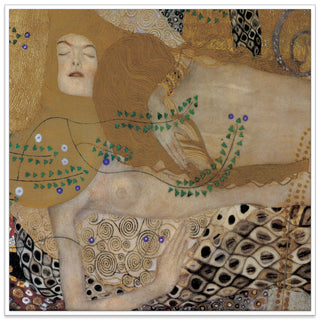 Homage to KLIMT - Dettaglio del serpente di mare - cm 30x30 - Pannello in MDF