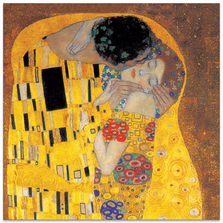 Homage to KLIMT - Il bacio dettaglio - cm 70x70 - Pannello in MDF