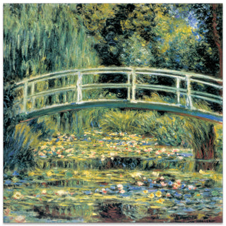 Homage to MONET - il ponte giapponese - cm 70x70 - Pannello in MDF