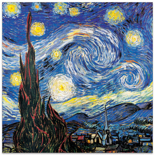 Homage to VAN GOGH - Notte stellata dettaglio - cm 70x70 - Pannello in MDF