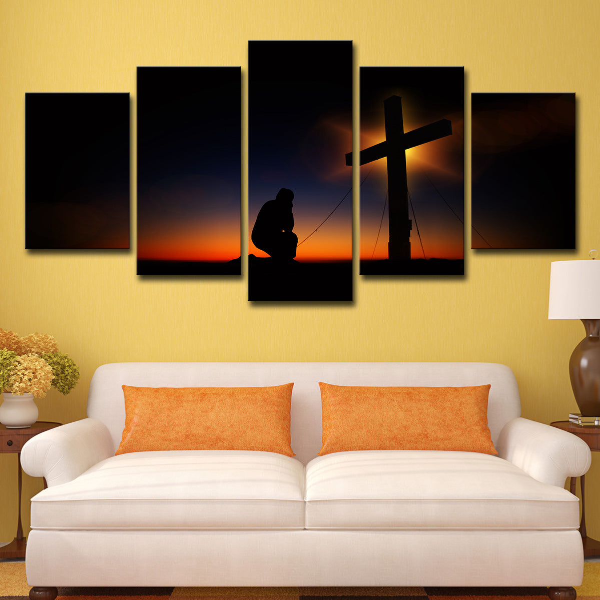 Tramonto dipinto ad olio