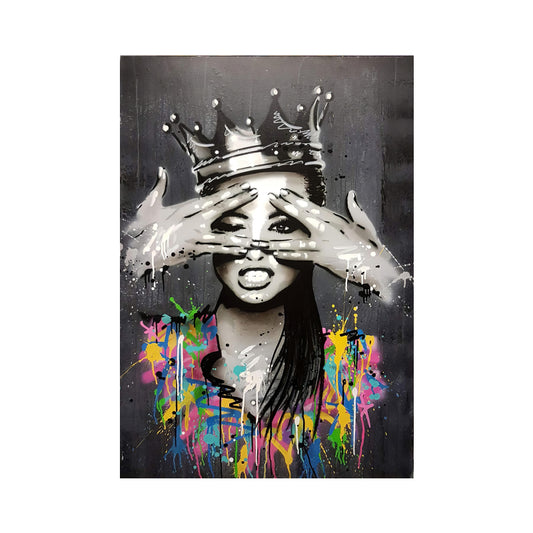 Poster Ragazza africana graffiti
