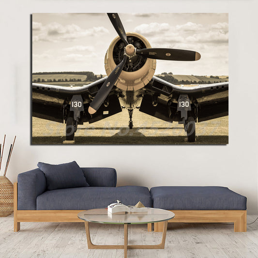 Quadro su tela Aereo con elica