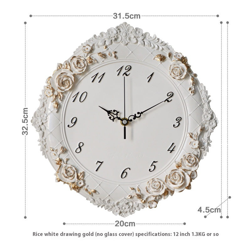 Orologio da parete Rose barocco