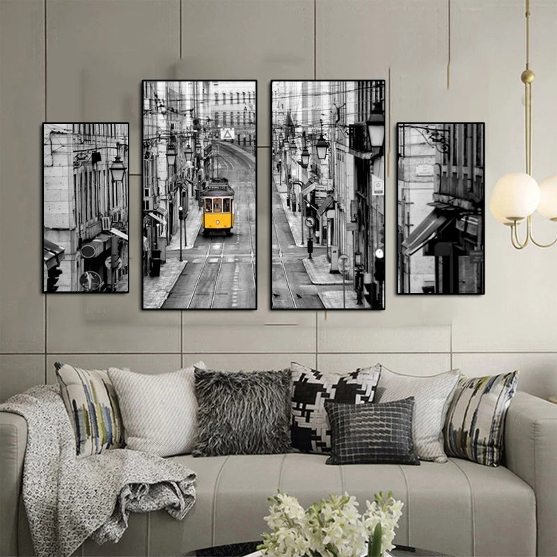 Quadro astratto urbano