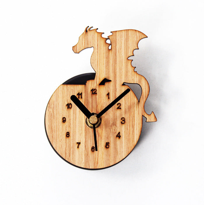 Orologio da parete Drago sagomato legno
