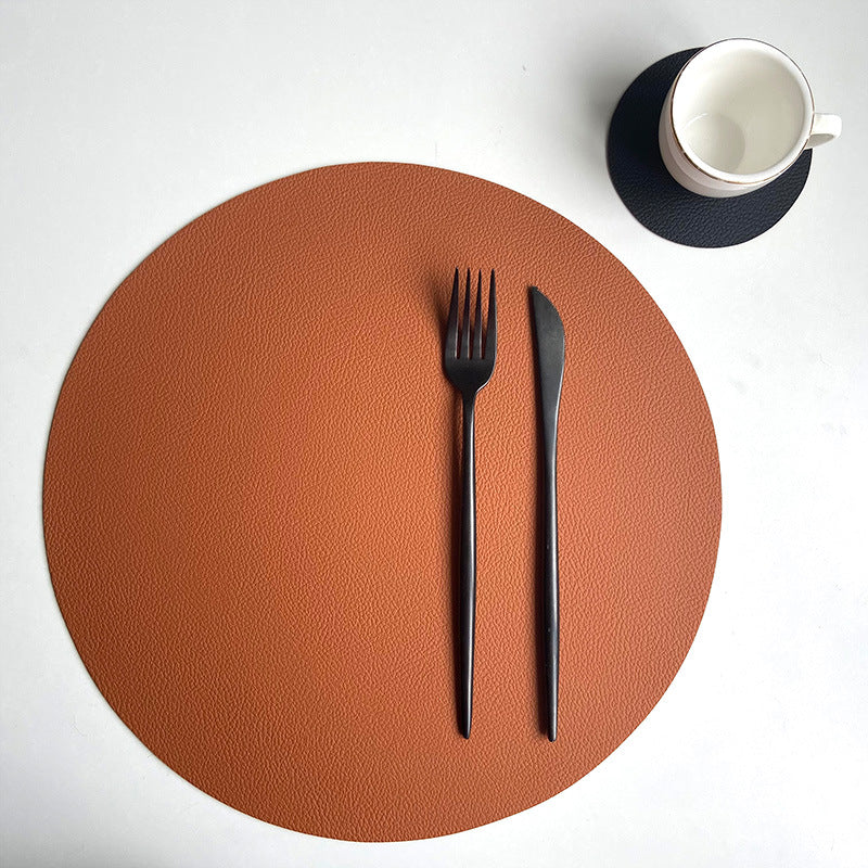 Set sottobicchieri in pelle