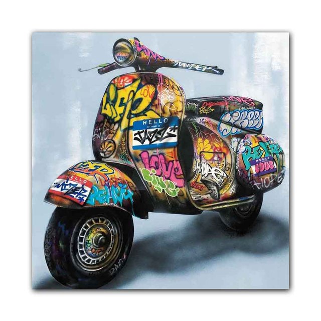 Quadro street art con graffiti