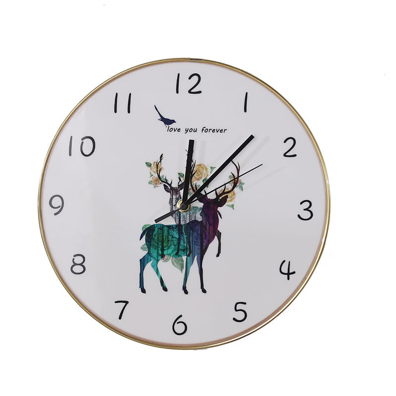 Orologio da parete Cervo fiori