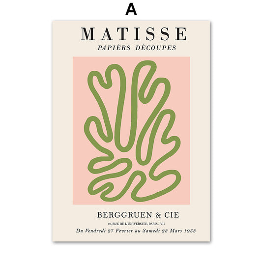 Quadro su tela Matisse foglie e fiori colorati