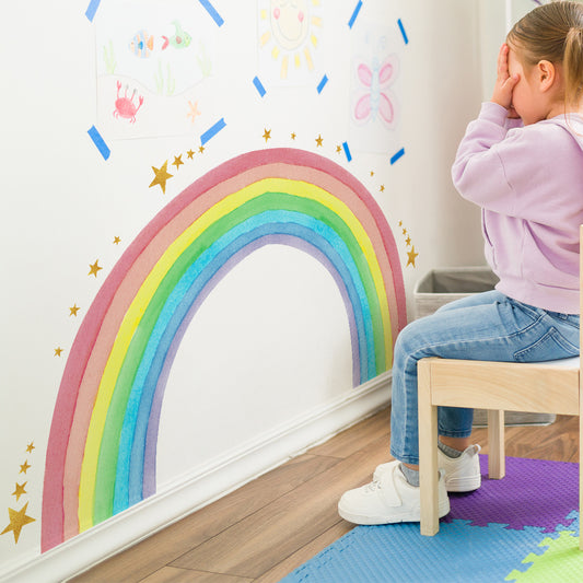 Adesivo murale Stella e arcobaleno