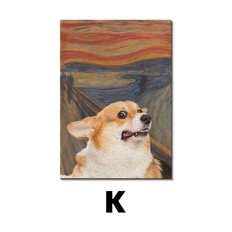 Poster Animali in stile L'Urlo di Munch
