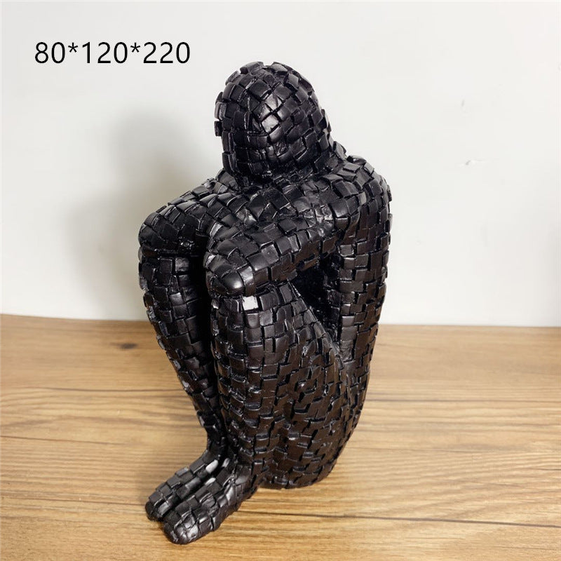 Statuina Mosaico Bianca e Nera
