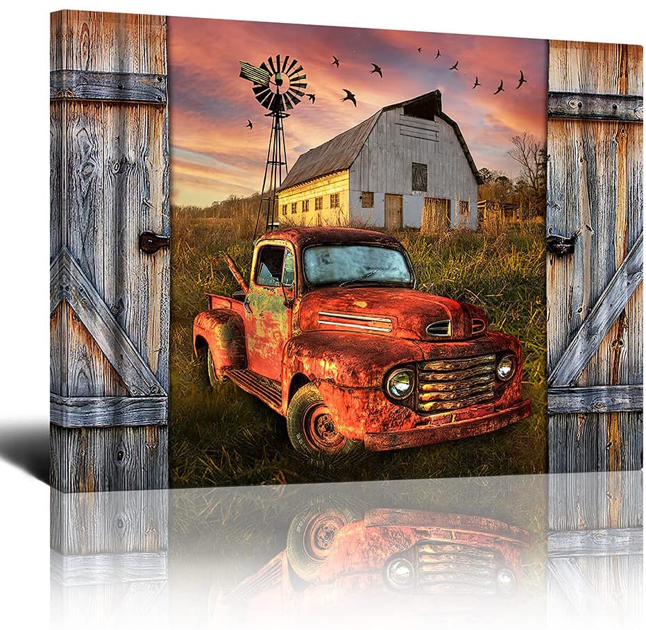 Quadro tramonto campagna