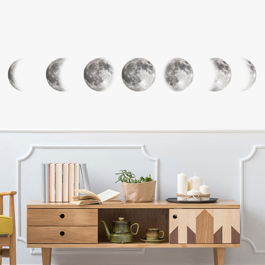Adesivo murale Fasi lunari nello spazio