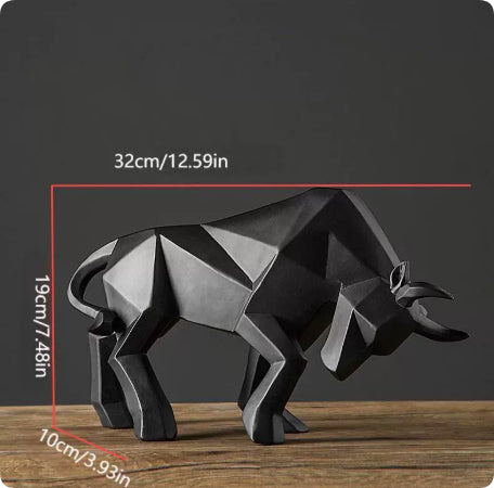 Toro rosso resina geometrico