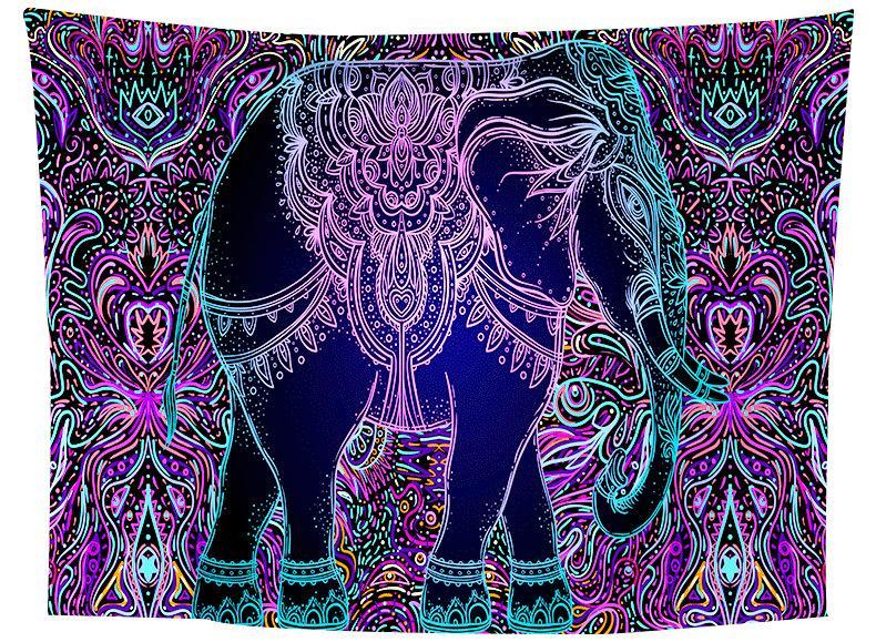 Tappeto elefante neon