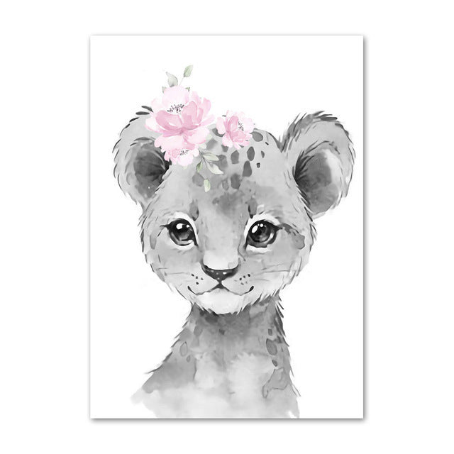 Quadro floreale rosa