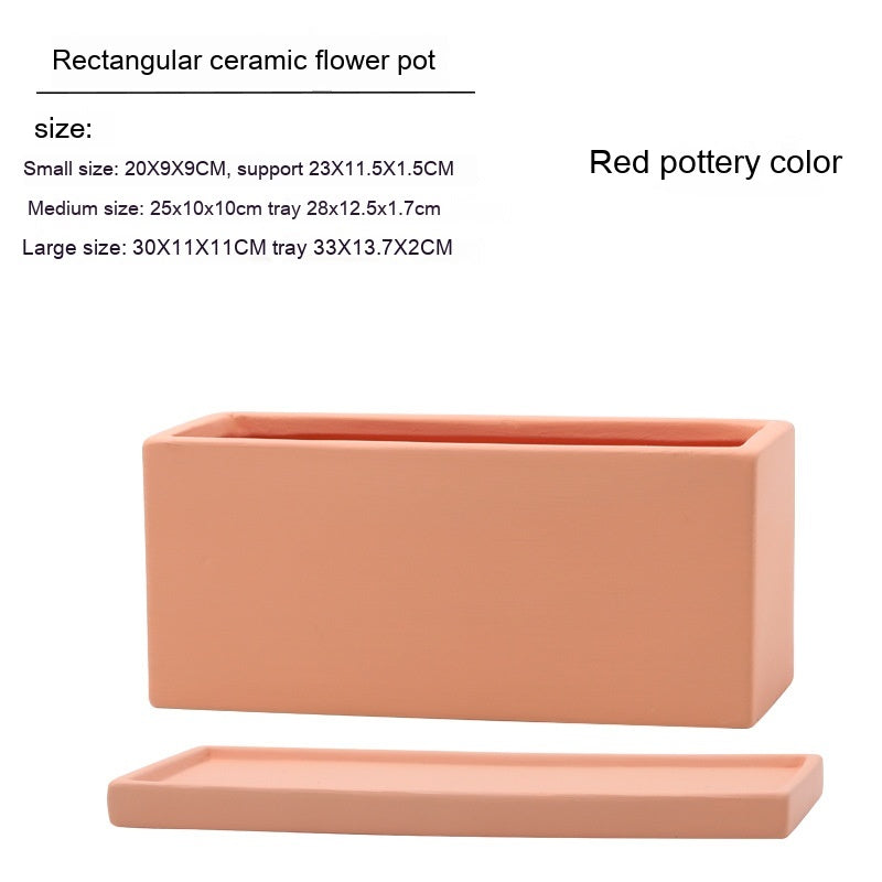 Vaso rettangolare ceramica