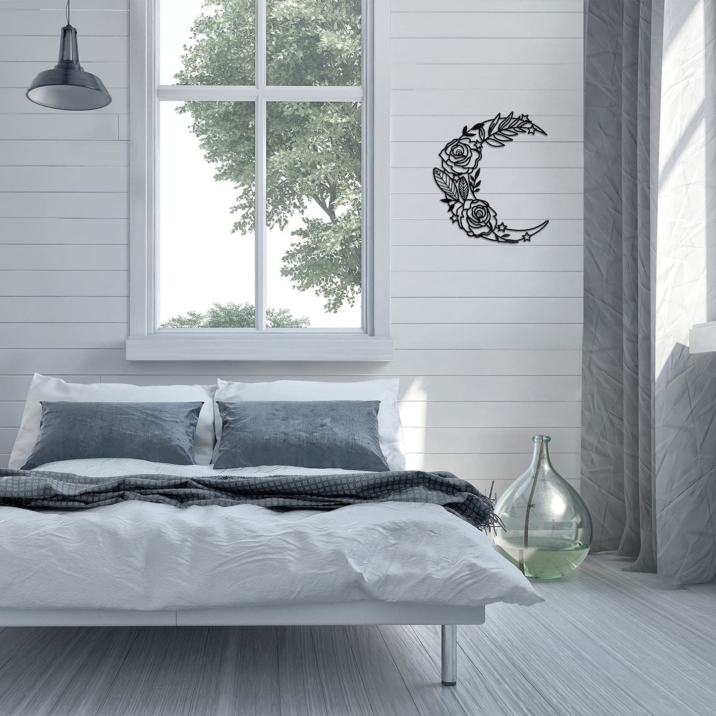 Decorazione fiore e luna