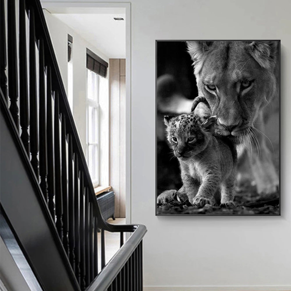 Quadro Leonessa Bianco e Nero