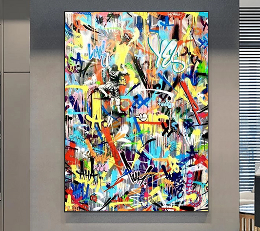 Quadro su tela Collage graffiti colorati