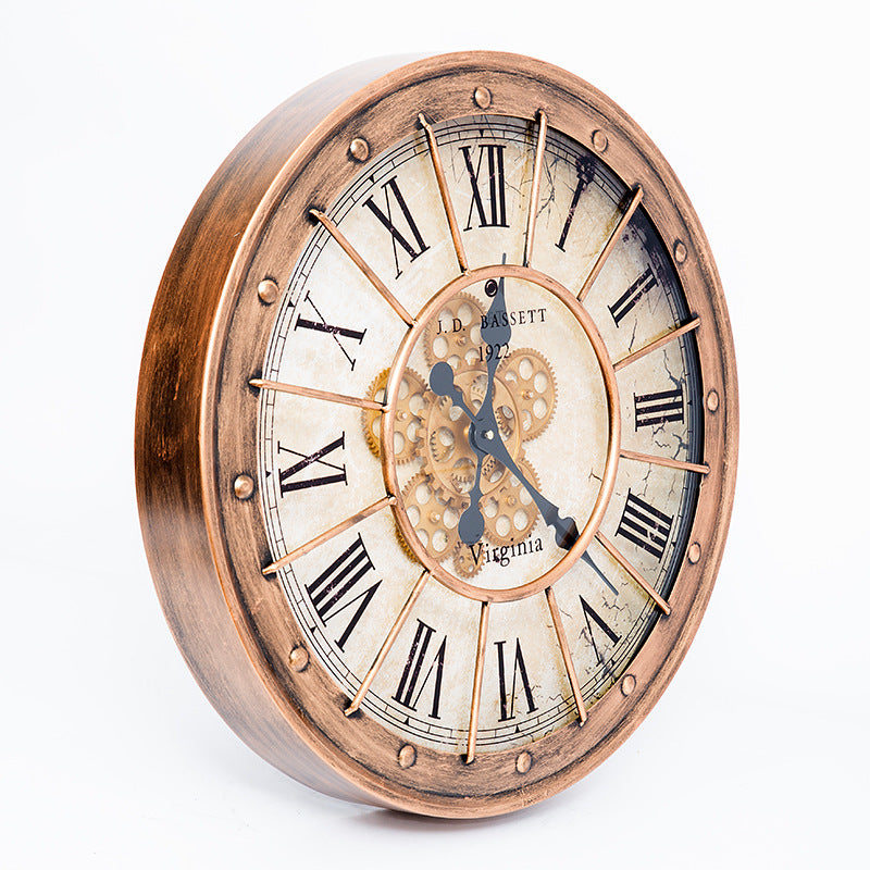 Orologio da parete Industriale rettangolare nero