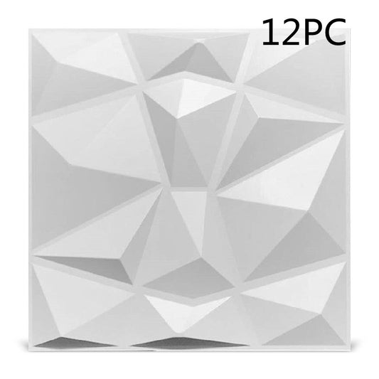 Adesivo murale Triangoli poliedrici 3D grigio
