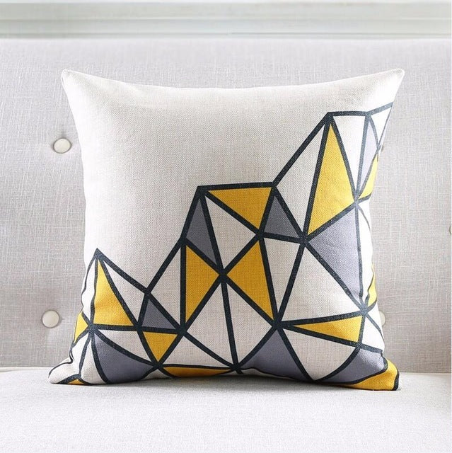 Cuscino lino righe geometriche