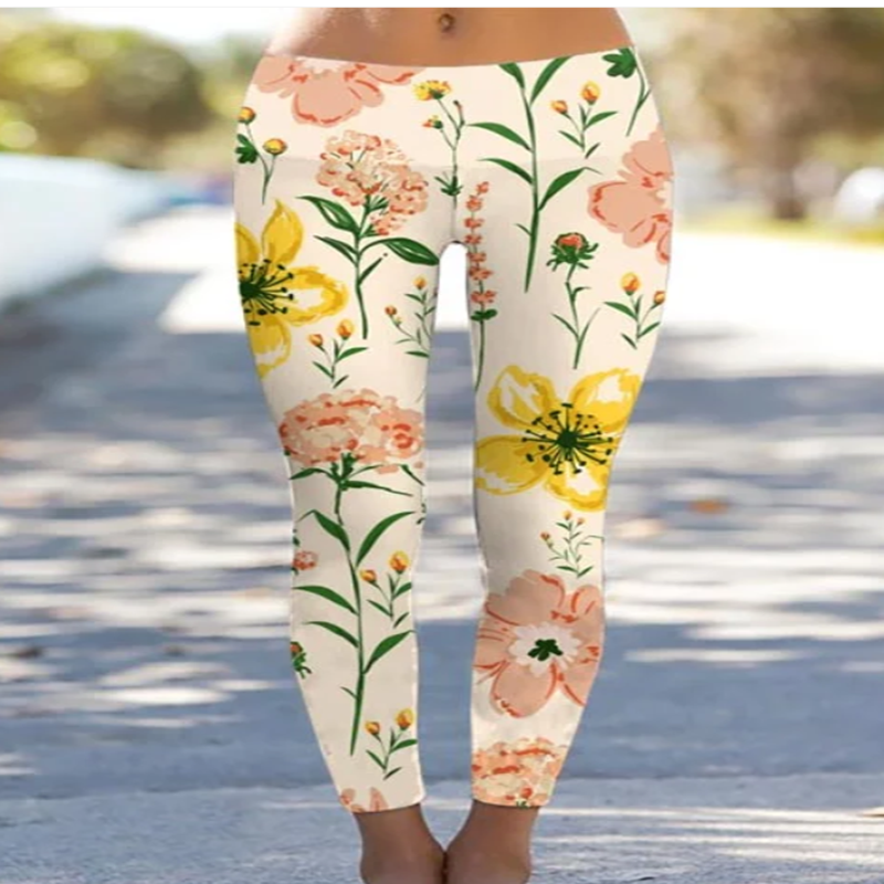 Leggings Fiori 3D