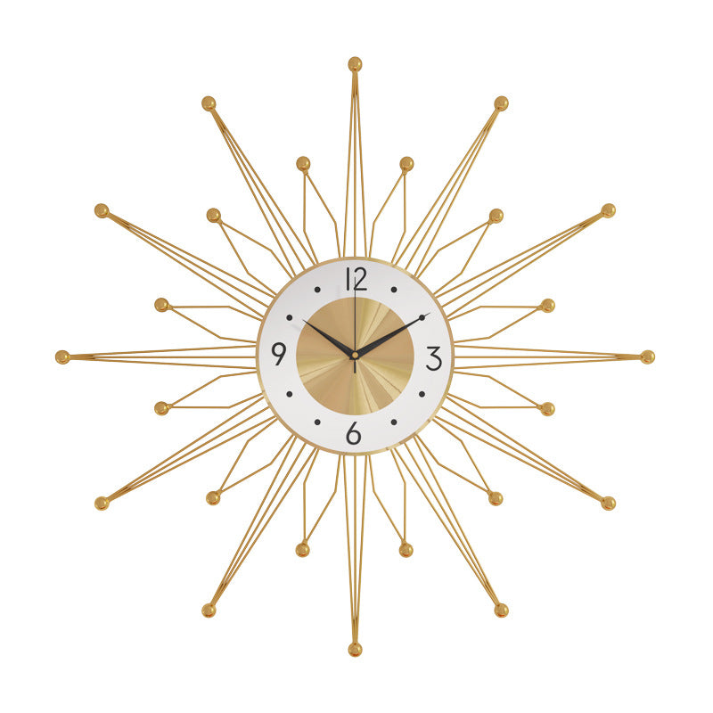 Orologio da parete Sole raggi oro orologio