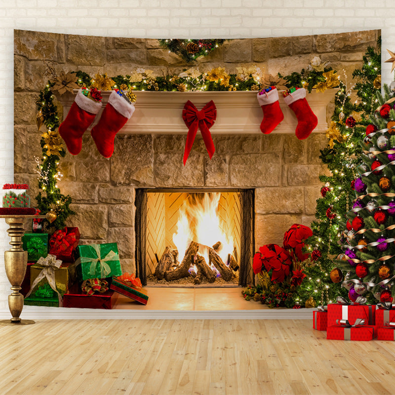 Tappezzeria Natale e camino