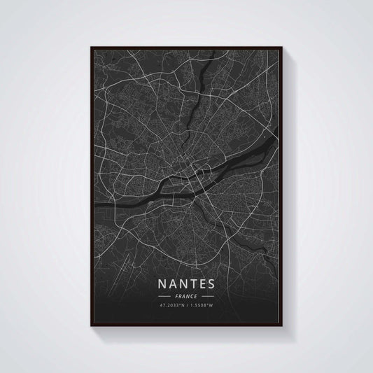 Quadro su tela Mappa di Nizza