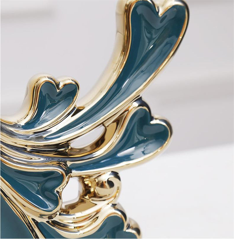Decorazione coppia in ceramica