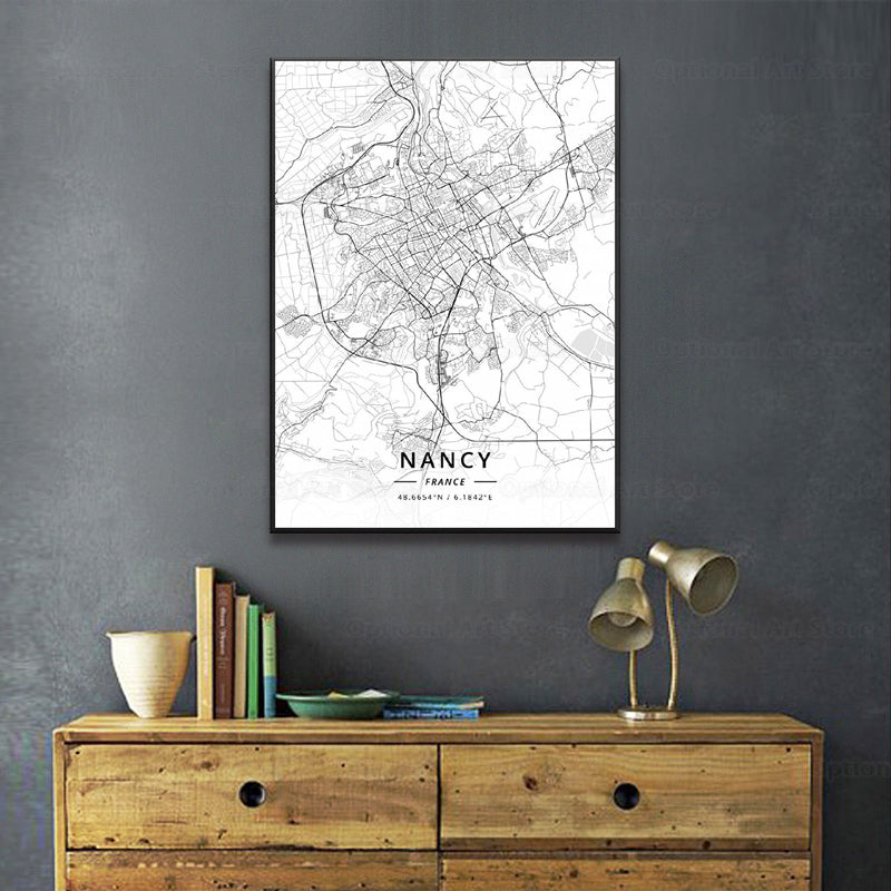 Poster Mappa Città Francesi