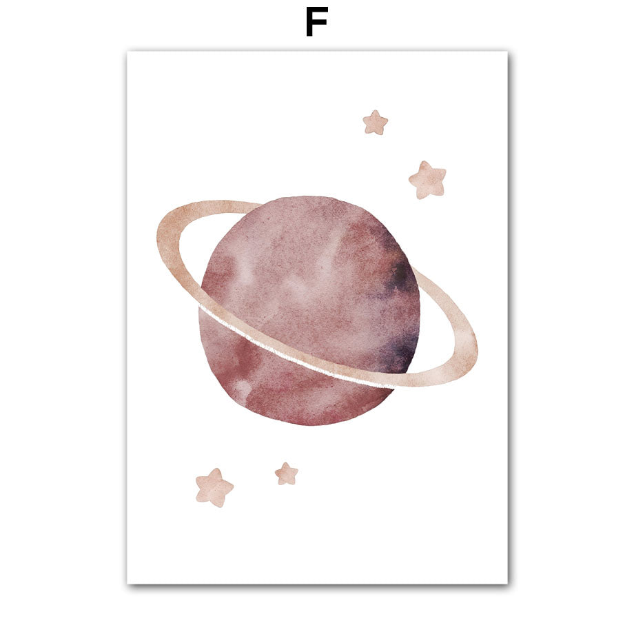 Poster spaziale acquerello