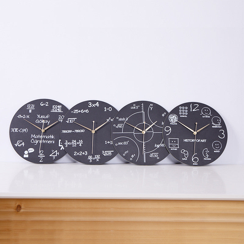 Orologio da parete Formule matematiche nera