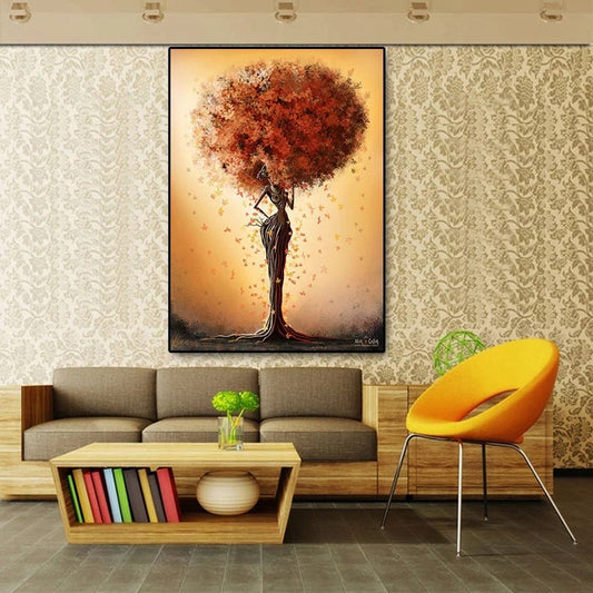 Quadro su tela Albero colorato