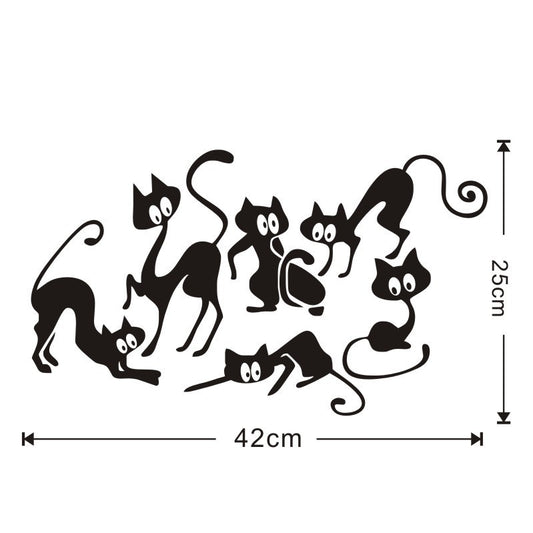 Adesivo murale Sei gatti