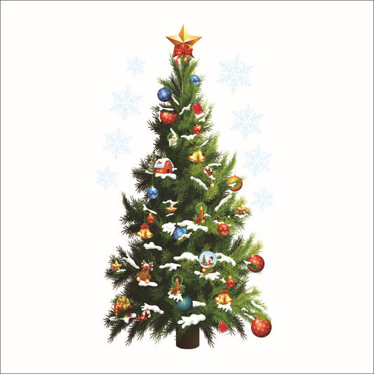 Adesivo murale Albero di natale con decorazioni