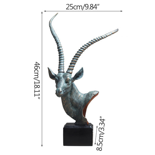 Testa di antilope in ceramica