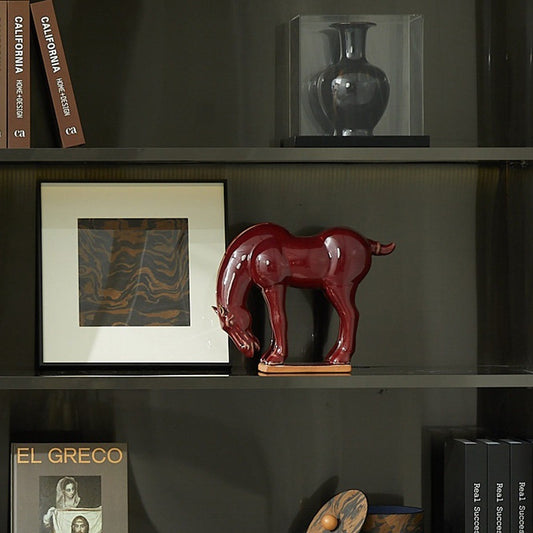 Statuetta cavallo ceramica