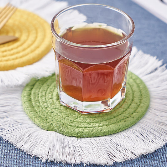 Sottobicchiere in cotone intrecciato