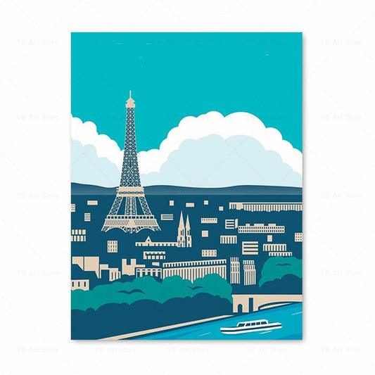 Quadro su tela Basilica illustrata tramonto
