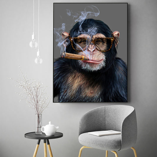 Poster Gorilla che fuma