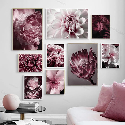Quadro su tela Peonia bianca primo piano foglie verdi