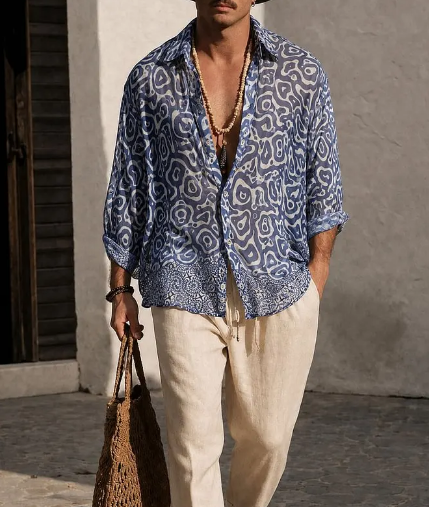 Camicia mosaico mediterraneo