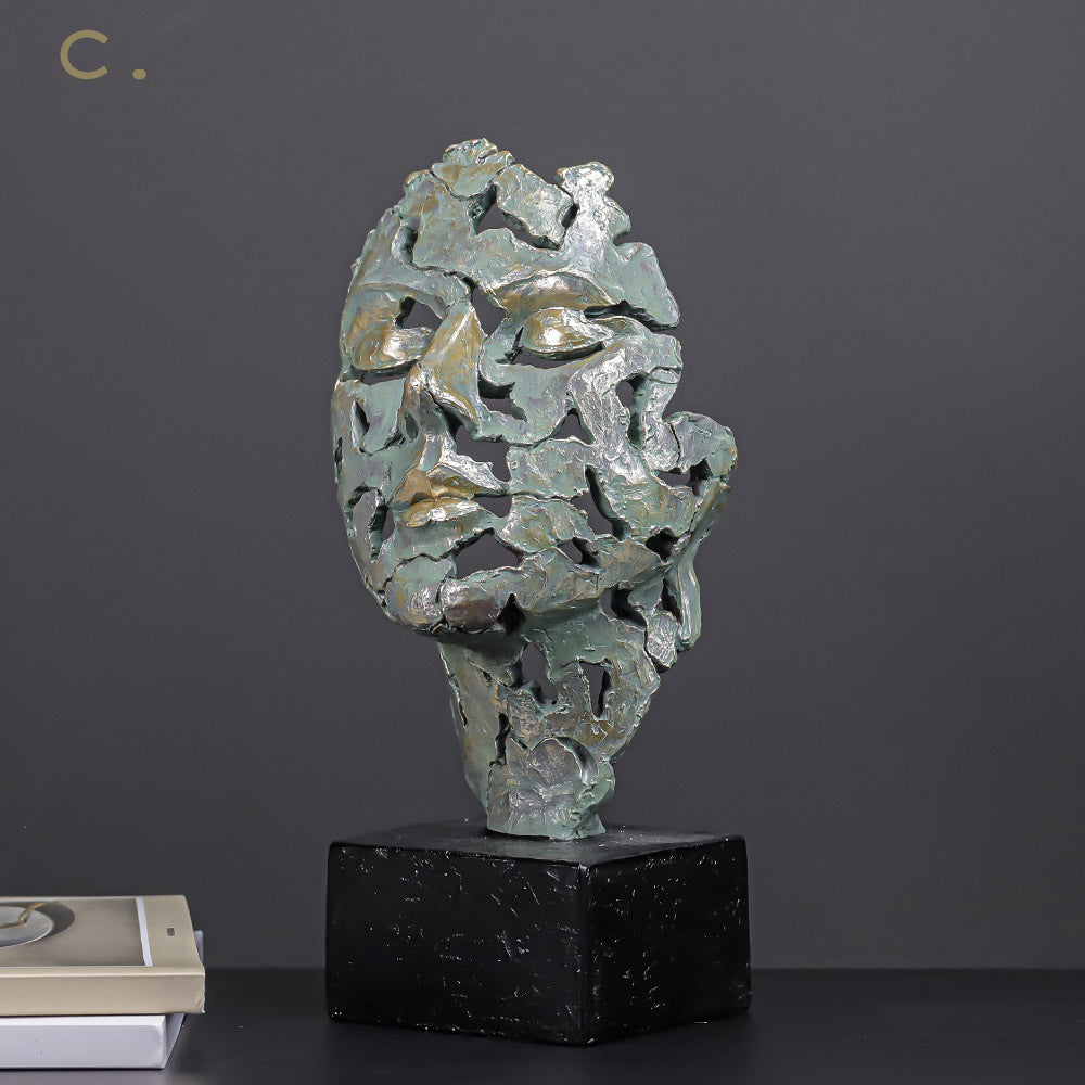 Scultura viso meditativo