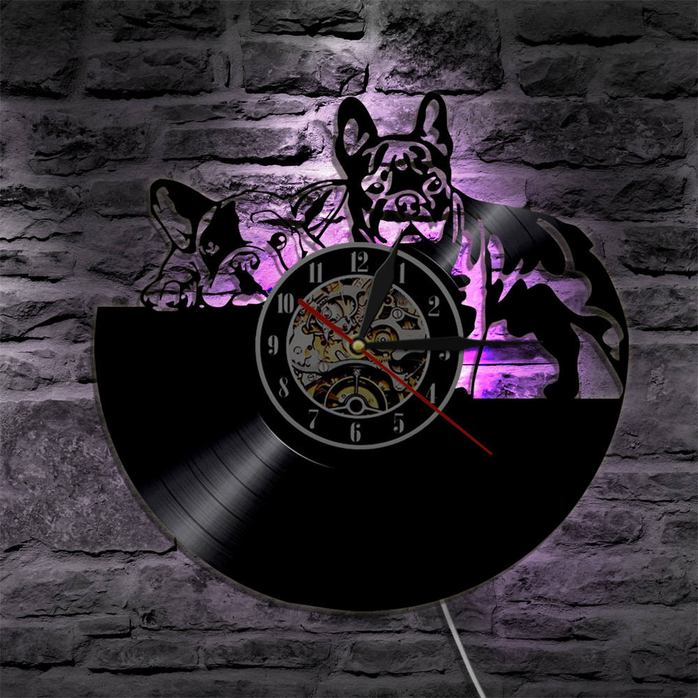 Orologio da parete Disco cani